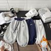 Children's Fleece-Lined Unisex Joggers: Korean Style Casual Sweatpants for Autumn and Winter