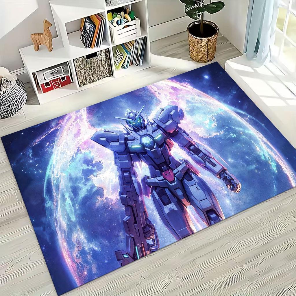 Tappeto Robot Cartoon Gundam Retrò Stile 27 per Camera da Letto Soggiorno Divano Casa Zerbino Decorazione, Tappetino Pavimento Grande Antiscivolo per Bambini Regalo