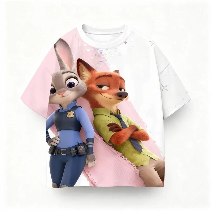 Summer Little Girl T-Shirt Cute Cartoon Print Casual Fashion Top