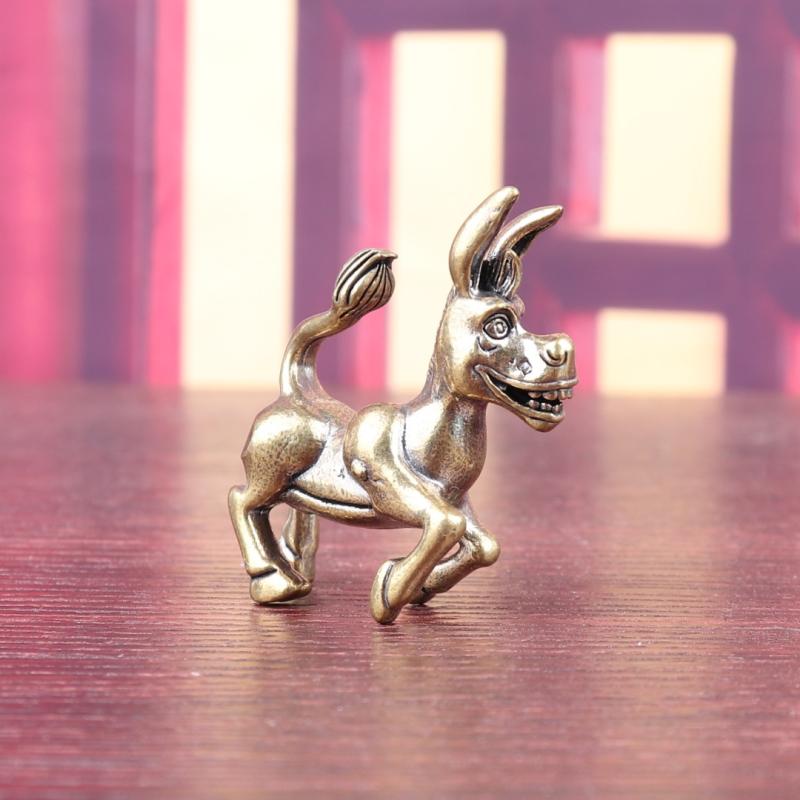 Bronze Statue Crafts Desktop Donkey Cross-Border Brass Ornaments Desktop Decoration Accessories
