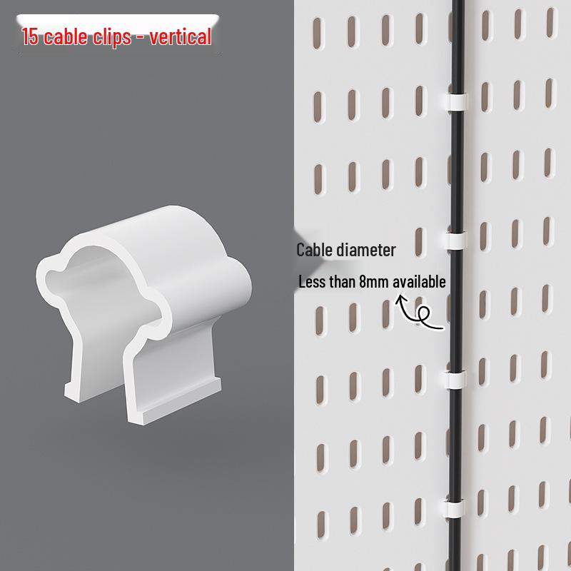 No-Drill Wall-Mounted Pegboard: Customizable Storage Hooks & Baskets Display for Home or Study Room.