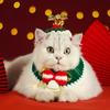 Festlicher Weihnachts-Haustierschal - Gemütlicher Baumwollstrick-Halswärmer für Katzen & Hunde, Bezauberndes Feiertagsaccessoire