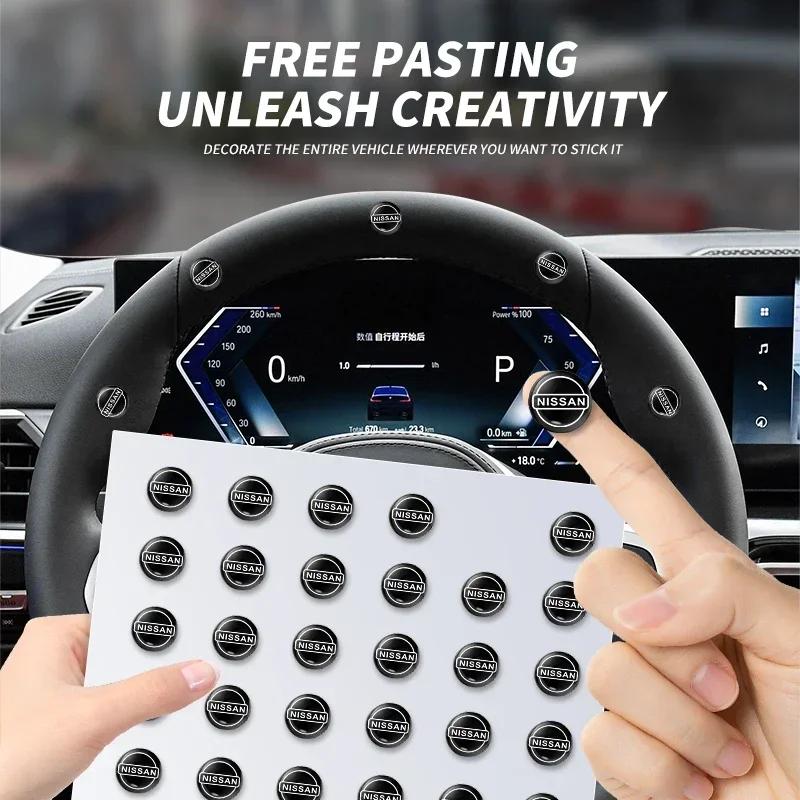 2/5/10Pcs Car Door Keyhole Sticker Auto Lock Decoration Protection Decal For Nissan Nismo Micra Qashqai Altima Maxima Sentra