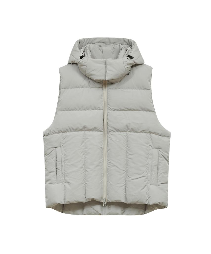 Standarderror 87-Stan022 Essential 2-Way Detachable Hooded Padded Vest Khaki Grey