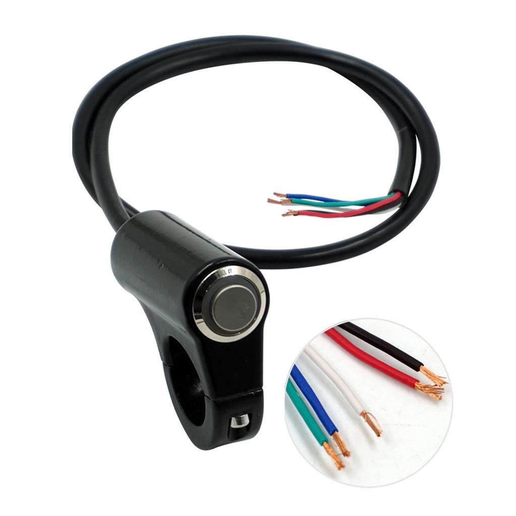 Headlight Brake Fog Light Switch Motorcycle Handlebar Switch Power Start Switch with Automatic Return Button