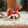 Vintage Christmas Ornament Resin Resin Figurine Retro Rocking Horse Ornament  Window Display