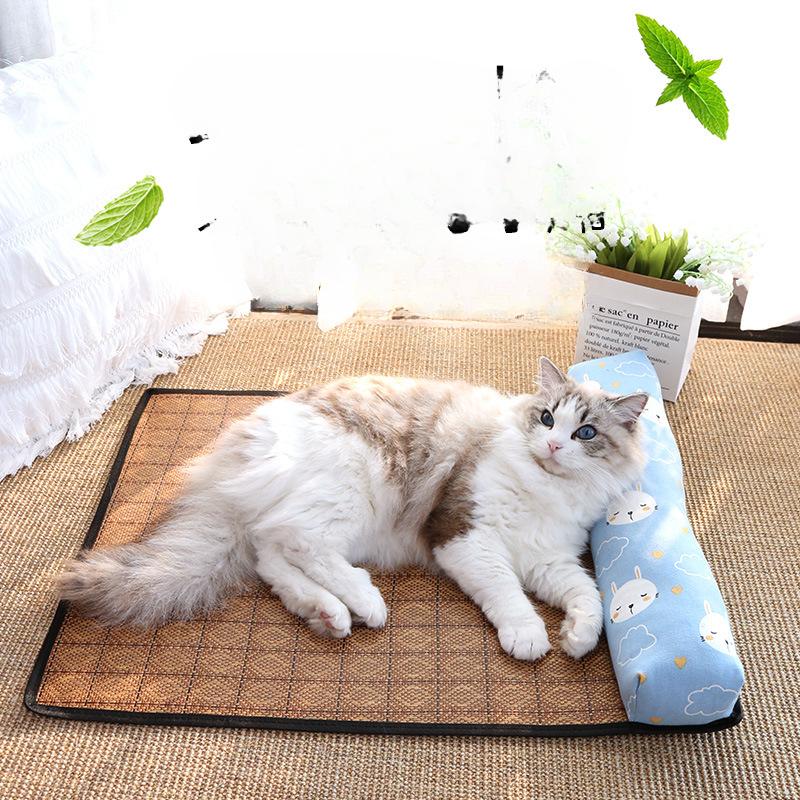 Summer Pet Mat Cat Cooling Ice Silk Mat Dog Mat Cold Feeling Pet Mat Pillow Mat Cat Ice Mat