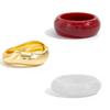 Ingemark 3 Styles Creative Stackable Resin Acrylic Thick Bangle for Women Vintage Metal Spring Bracelet Grunge Jewelry Steampunk