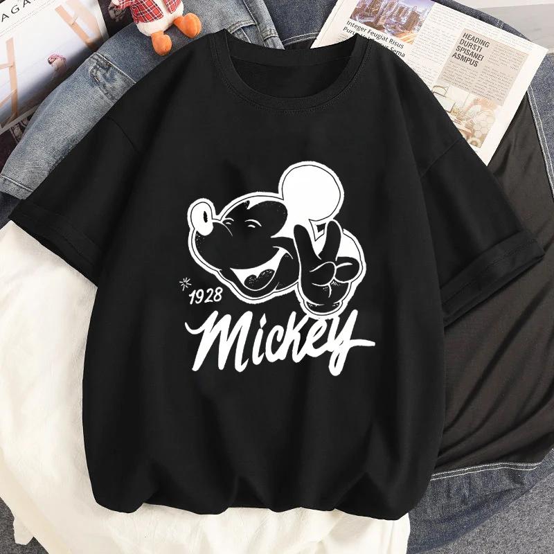 

Мультяшная Милая Футболка с Принтом Алфавита Микки Летняя Унисекс и Унисекс Повседневная Футболка с Коротким Рукавом Топ Футболка в Стиле Харадзюку S