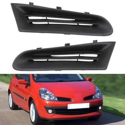 Car Front Bumper Grill For Renault Clio MK3 2005-2009 Fog Light Open Vent Grille Intake Fog Light Headlight Cover