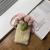 Unique Niche Knitted Bag Women's New Exquisite Versatile Messenger Bag Fashionable Mobile Phone Bag