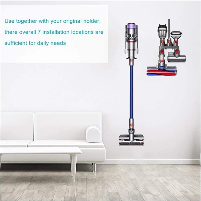 LITE-Storage Bracket Holder Brush Stand Tool Nozzle Base Non-Punching As Shown For Dyson V7 V8 V10 V11 Absolute Vacuum Cleaner P