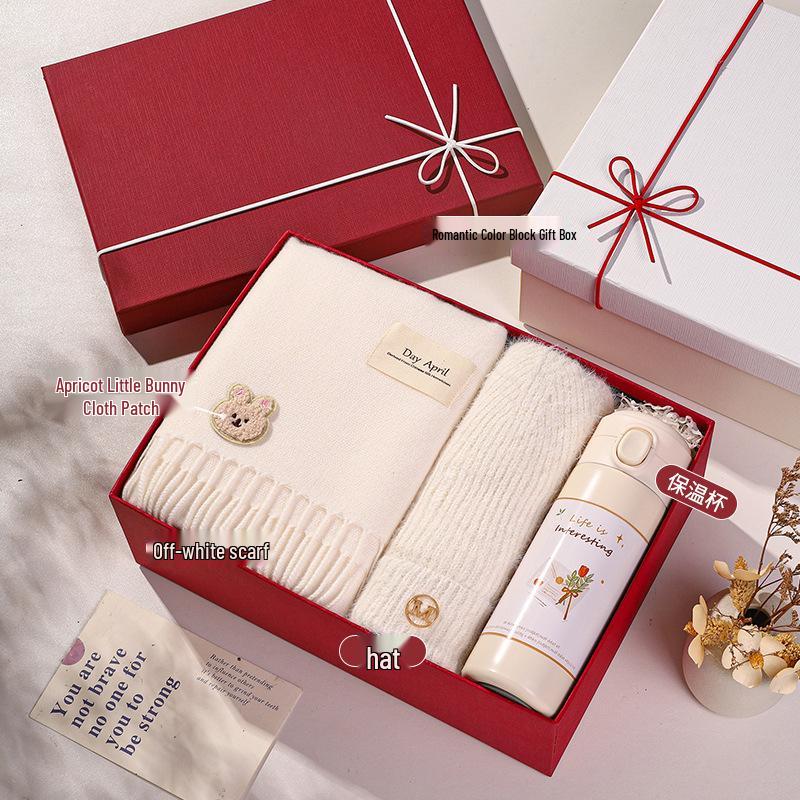 Valentine's Day Winter Scarf Gift Box for Her: Girlfriend or Best Friend