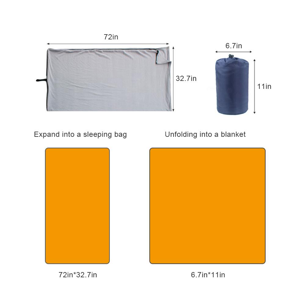 Multi Purpose Fleece Sleeping Bag Liner Leisure Blanket Camping Sleeping Mat