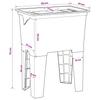 Laundry Tub White 59x41x75 Cm Resin