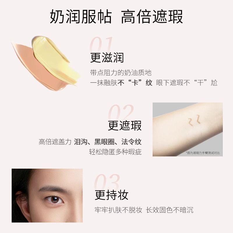 Maogeping Beauty Professioneel Dubbelkleurig Concealer Palet Hoge Dekking Hydraterende Concealer Make-up 3g