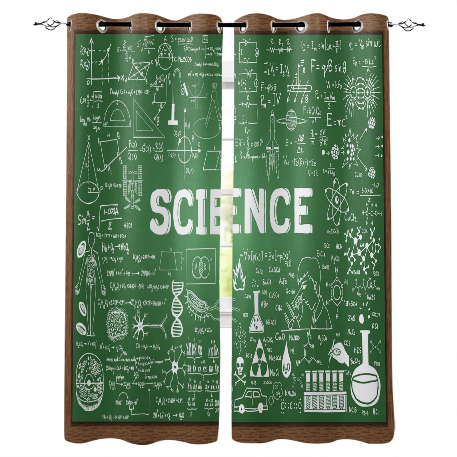 

Космический космический корабль с узором ракеты, оконная занавеска, декоративная занавеска для кухни, спальни, панельные шторы для гостиной 135W x 60H(cm)