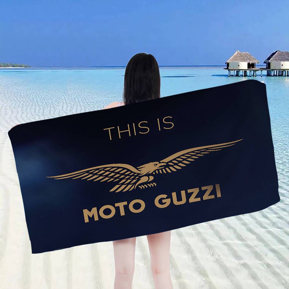 Moto G-Guzzi Motorcycle Logo Big Microfiber Beach Towels Quick Dry Towel Sand Beach Towels Pool Towel for Travel Swim Pool Yoga