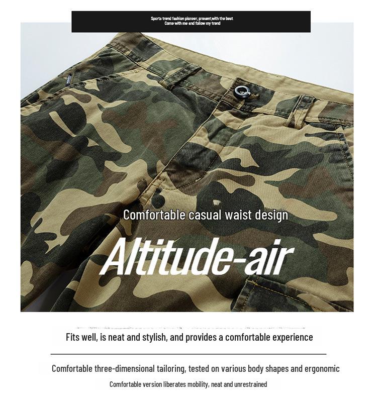 Salopetă sport casual slim retro camuflaj pentru bărbați 9011