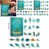 Marine Life Advent Calendar With Acrylic Animal Figures For Holiday Gift And Party Favors