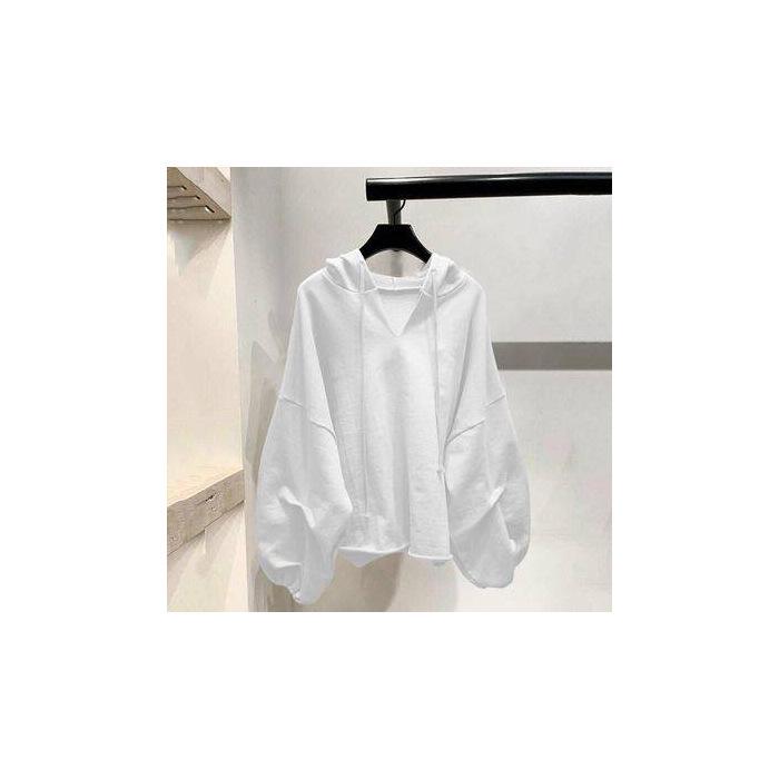 2024 Korean Style Women's Hooded Long-Sleeve Sweatshirt - Versatile, Loose Fit for Spring and Autumn