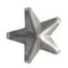 Star Claws - Silver - 8 Mm - 40 Pieces - Textile Customization - Nickel Free