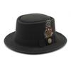 Classic Fedora Hat For Men And Women With Wool Felt Material And Wide Brim For Casual Outdoor Wear