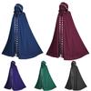 Hooded Moon Print Unisex Cloak Medieval Extra Long Lace Up Halloween Cape Cosplay
