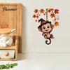 Creative Wall Ornaments Cute Hanging Monkey Switch Sticker for Christmas/Halloween Decor, Self-Adhesive Light Sticker, Removable PVC Halloween Socket