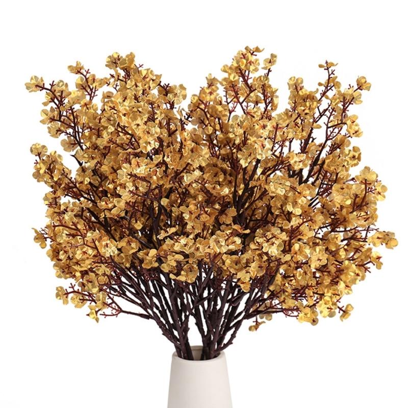 Realistic 50CM Silk and Plastic Gypsophila Flower for Home Decoration and Banquets Artificial Bright Color Blooms