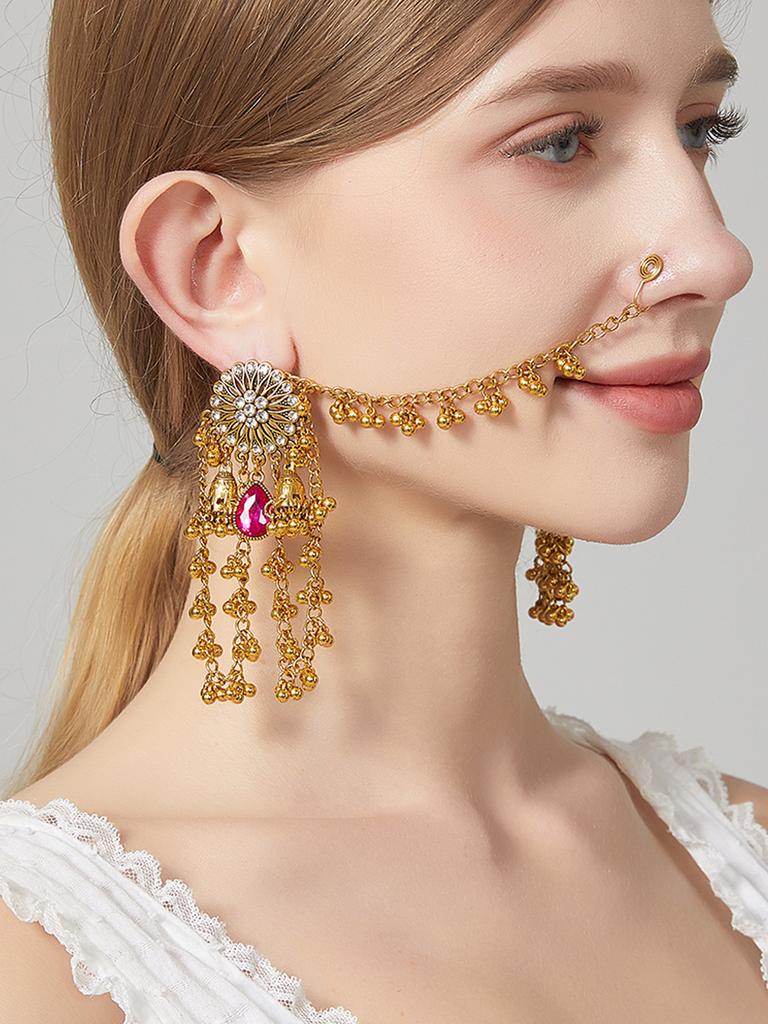 Vintage Boho Tassel Earrings and Necklace Set Ethnic Geometric Jewelry Wholesale