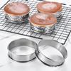 Doppelt gerollte Edelstahl-English-Muffin-Ringe Lebensmittelechte Metall-Kochringe für Spiegeleier Desserttörtchen Backen Backzubehör