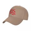 Croatia  Retro Checkered Red White Home Baseball Cap Funny hats Luxury Unisex Hat New Hat Unisexs Womens