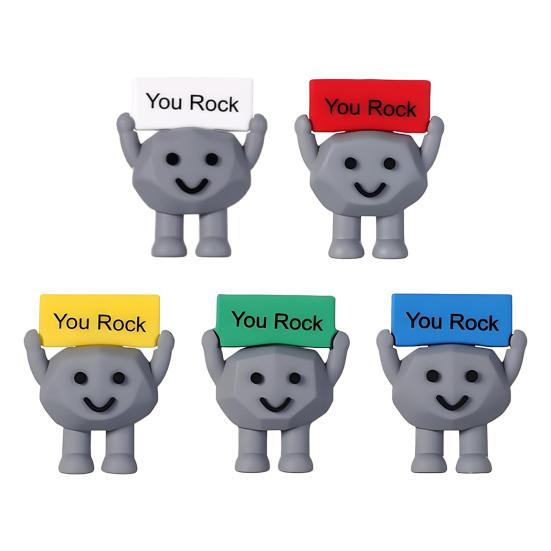 Kapesní objetí Motivační kámen s pozitivní kartičkou Emoční podpora Pryžová Mini Ozdoba You Rock Dekorace Inspirativní dárek