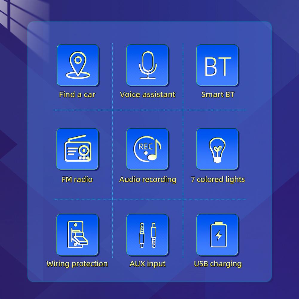 D3107 Carro Bluetooth Smart MP3 Player Suporte Assistente de Voz Inteligente/Rádio FM Auto