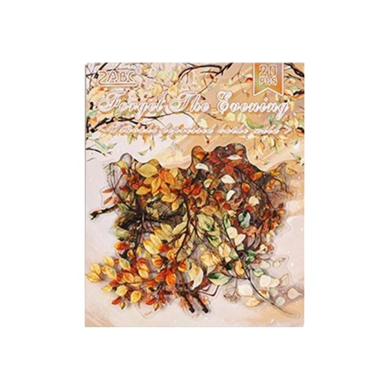 

20 Sheets Lovely Decorative Sticker Muono Sticker Retro Stationery Sticker Scrapbook Sticker Adhesive Sticker for Kids