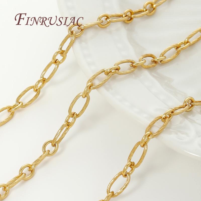 0.5-1Meter 18K Gold Plated Chains DIY Necklaces Accessories,Decorative Chain For Jewelry Making Supplies,Bulk Chains Wholesale