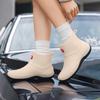 Rain Shoes Women's Short Rubber Shoes Wear Non-slip Water Boots Thick-soled Waterproof Shoes Velvet Short Outdoor Rain Boots Women