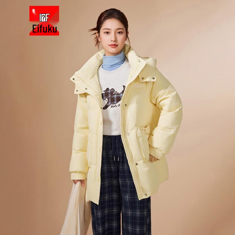 Женский пуховик IEF в корейском стиле с белым утиным пухом L