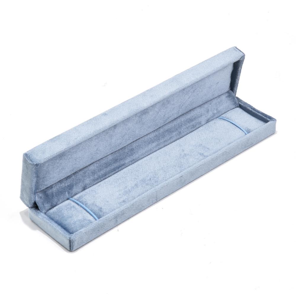 High End Rectangle Luxury Velvet Necklace Box Custom Logo Anti-Tangle Chain Bracelet Jewelry Storage Display Gift Box