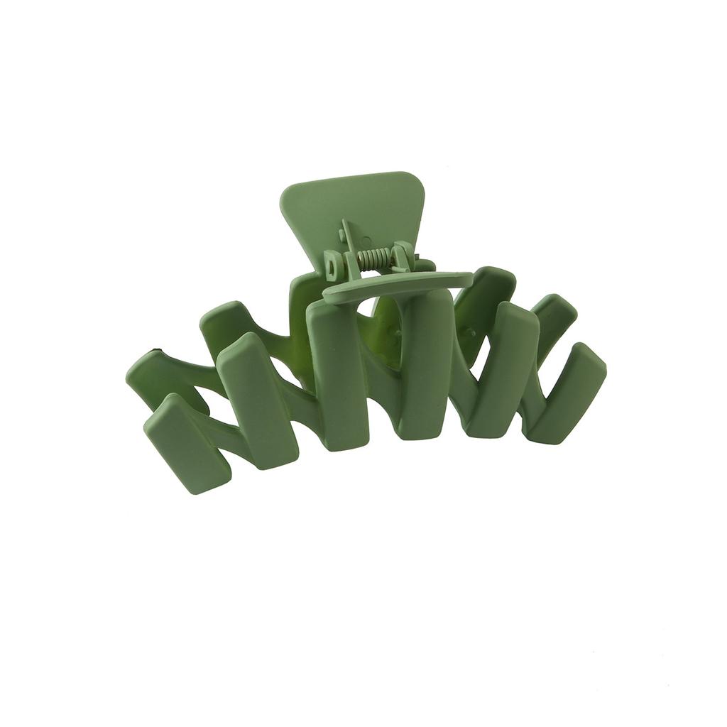 Fashionable N-shaped Large Frosted Spray-painted Plastic Hair Clip for Ladies' Hair