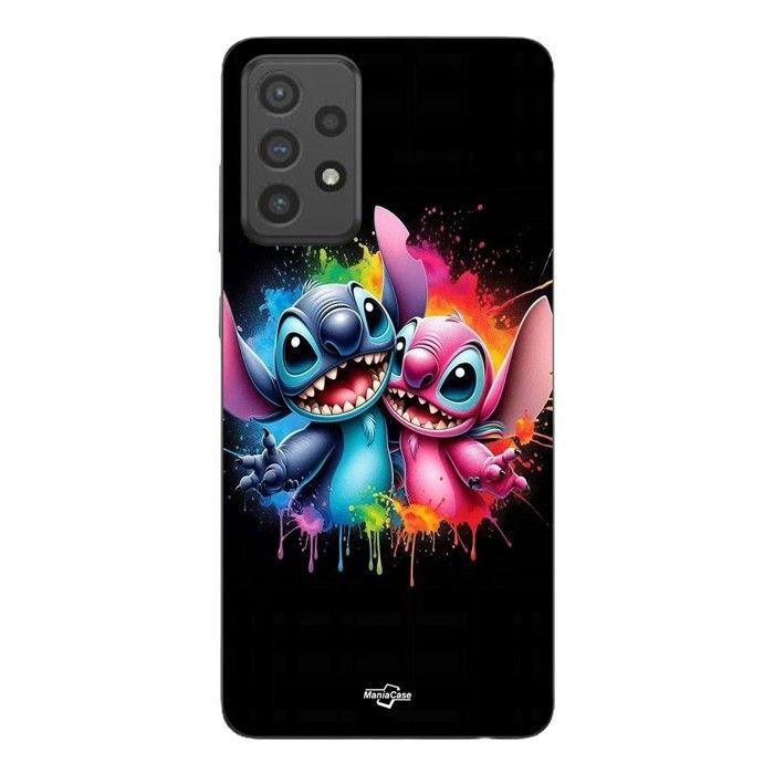 Coque de téléphone - MANIACASE - Galaxy A72 - Silicone - Souple - Stitch Angel coloré