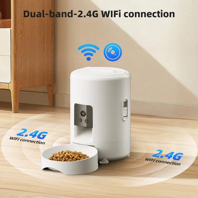 2L APP-kontroll WIFI video automatisk husdjursmatare knappversion automatisk kattmatsdispenser intelligent kontroll husdjursmatare katt an