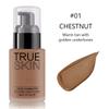 Full Coverage Foundation Deep Brown 30ml Water Based Liquid Makeup Sweatproof Transfer Resistant For A Complexion