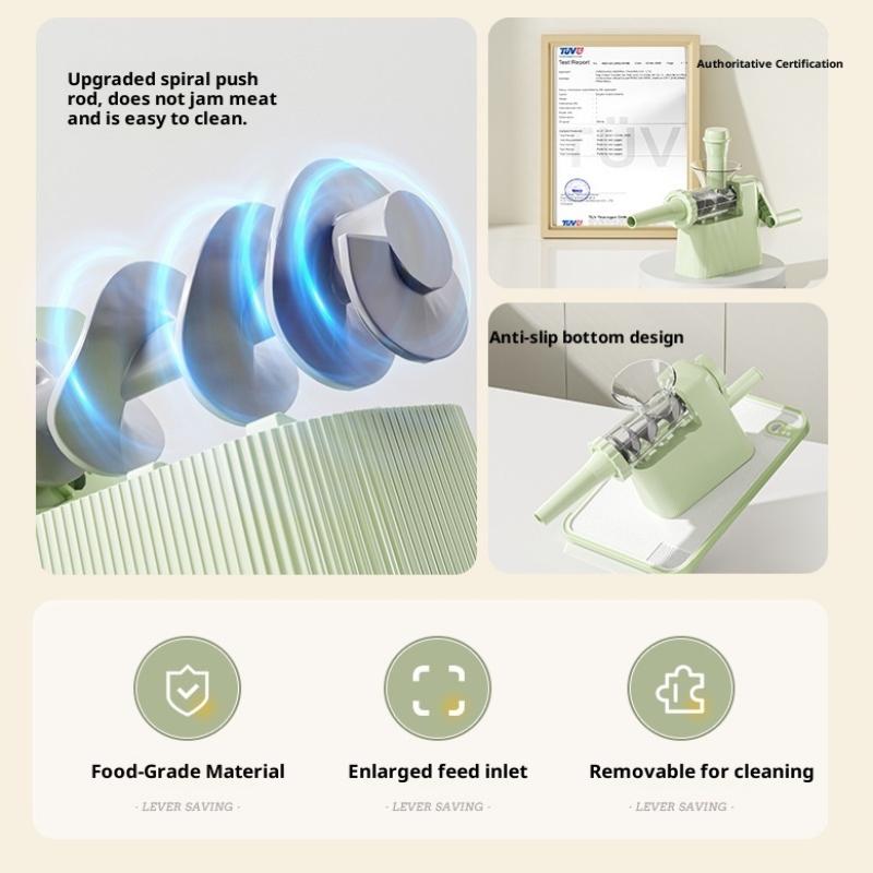 Mașină Manuală de Umplut Cârnați Râșniță de Carne Umplutură cu 4 Tuburi pentru Producție Casnică
