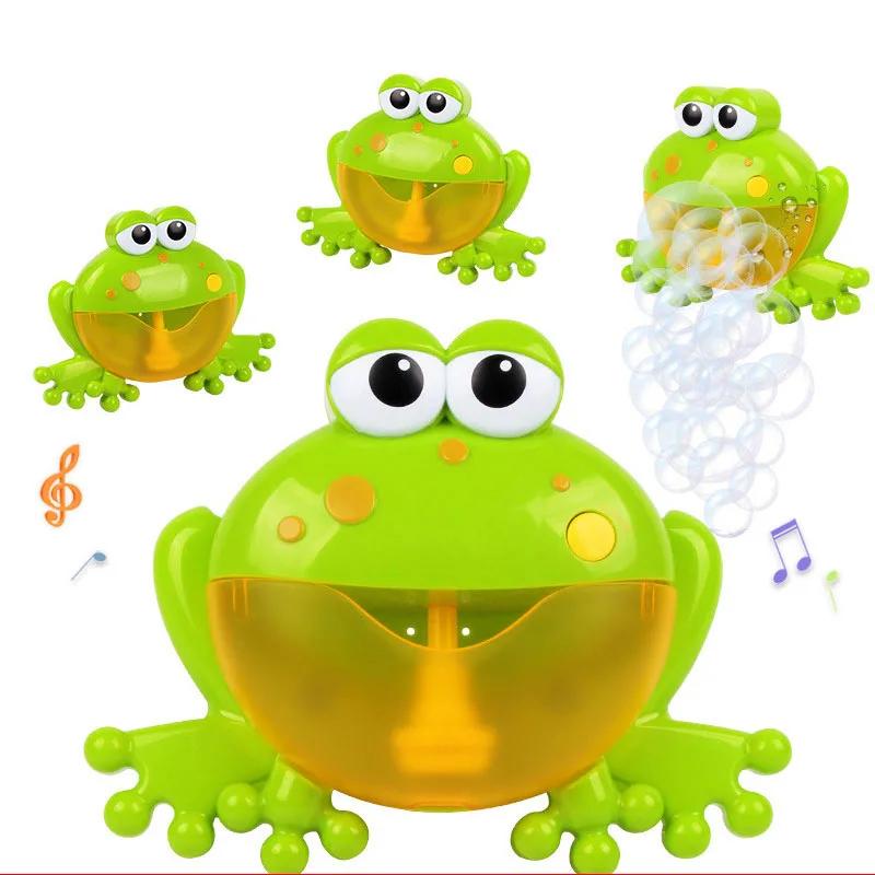 Hot Selling Frog Crab Bubble Machine Music Bath Electric Bubbles Bathtub Soap Automatic Baby Bathroom Toy for Children Brinquedo