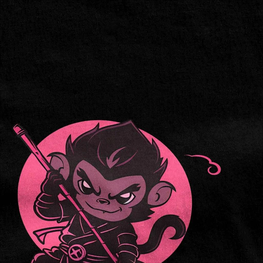 Black Myth Wukong Yeni Oyun Erkek Kadın Tişört Maymun Aşığı Mizahi Tişört Kısa Kollu Yuvarlak Yaka Tişört Pamuk Üstler