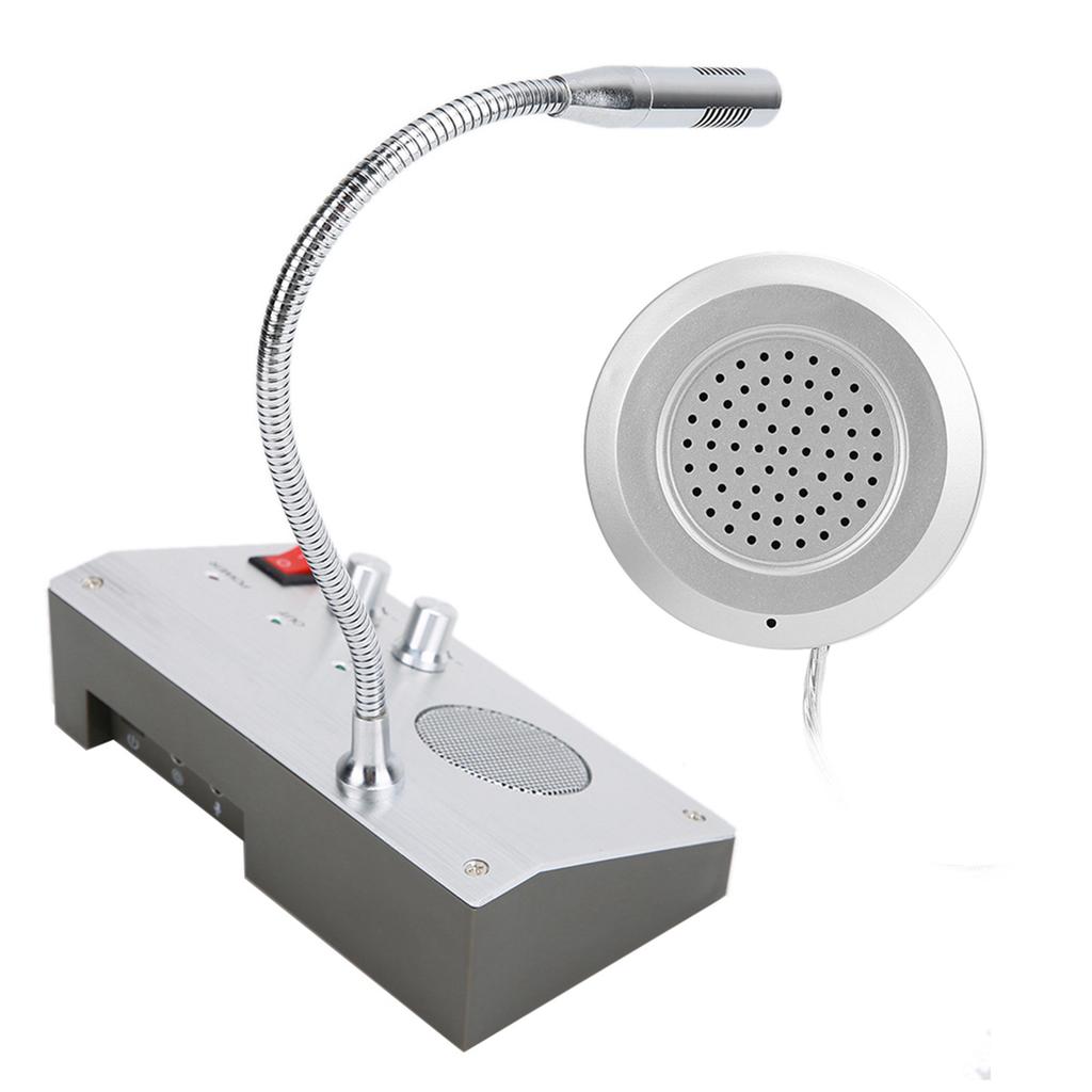 Intercomunicador Bidirecional Livre de Ruído para Balcão de Atendimento de Banco/Escritório/Loja, Janela, Balcão, Walkie-Talkie