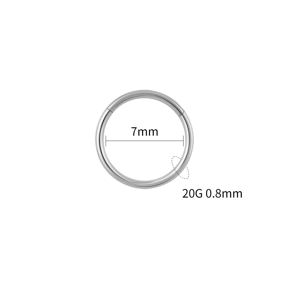 Anelli Naso a Cerchio Articolato in Titanio ASTM F136 Grandi Destri 20G 18G 16G Anello Septum Gioielli per Piercing Corporeo Helix Cartilagine Rook Orecchino