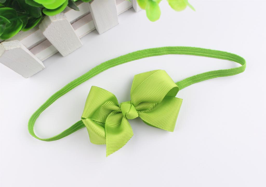 12 Colour Baby Girls Elastic Hair Band Accessories Grosgrain Ribbon Hair Bows and Headbands for Infants Newborns
